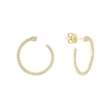 Curled Diamond Stud Earrings - RNB Jewellery