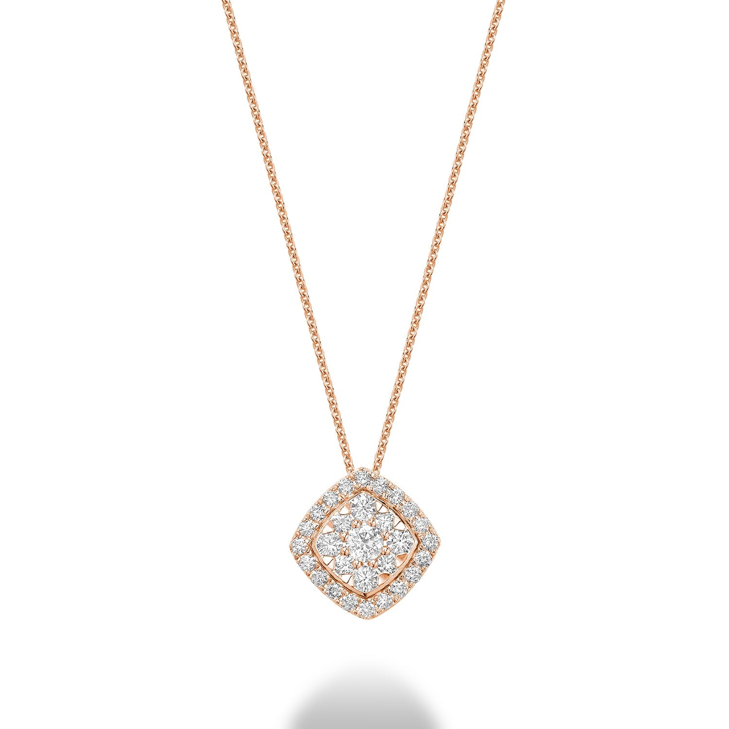 Cushion Halo Diamond Pendant - RNB Jewellery