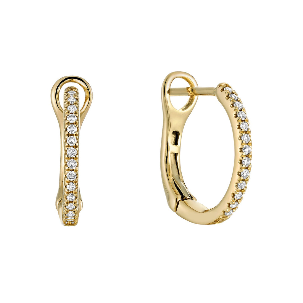Diamond Hoop and Dangle Earrings - RNB Jewellery