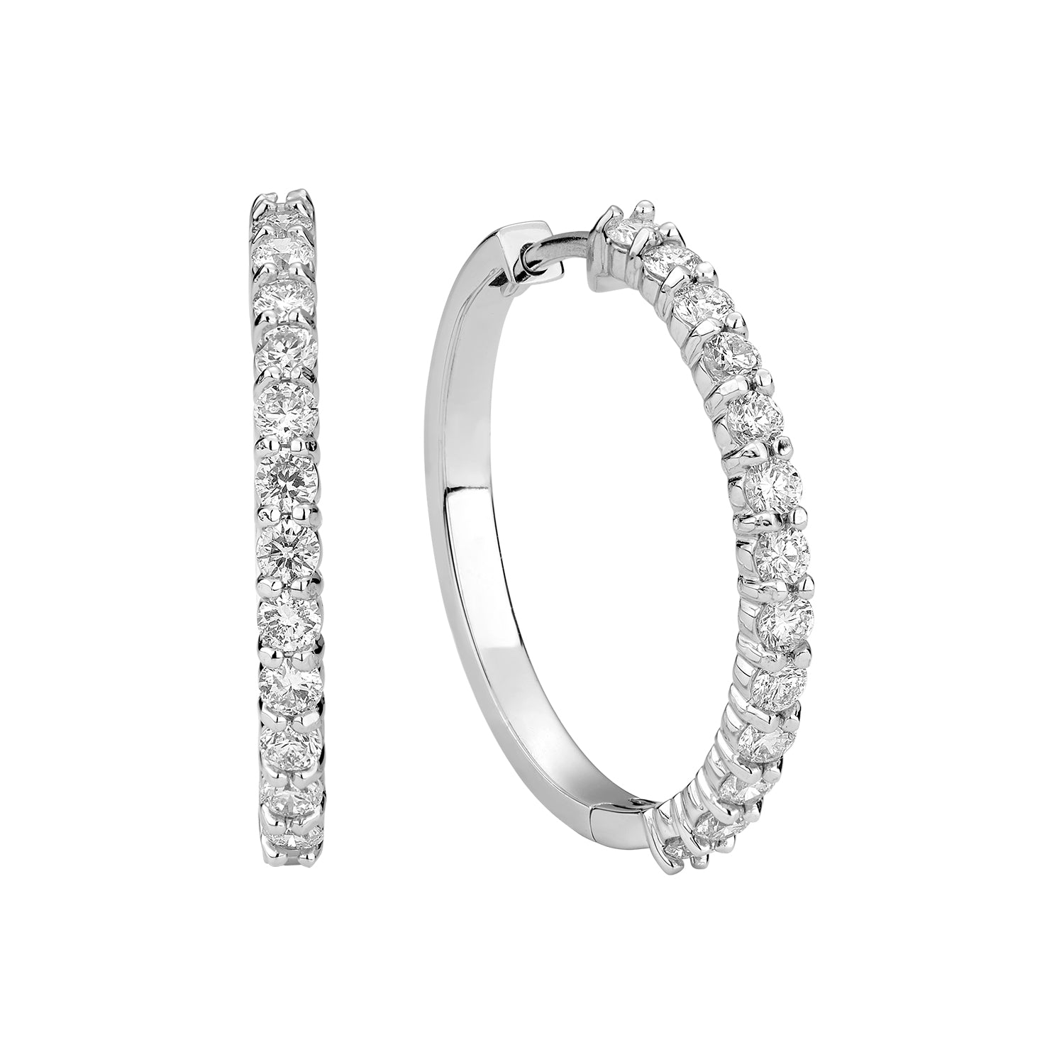 Diamond Hoop Earrings