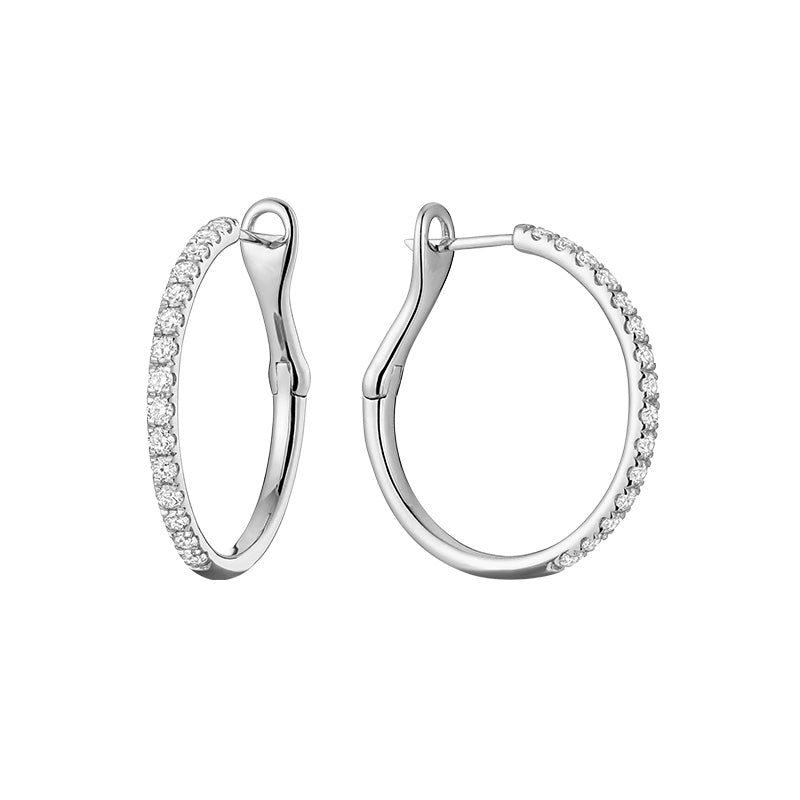 Diamond Hoops Earring - RNB Jewellery