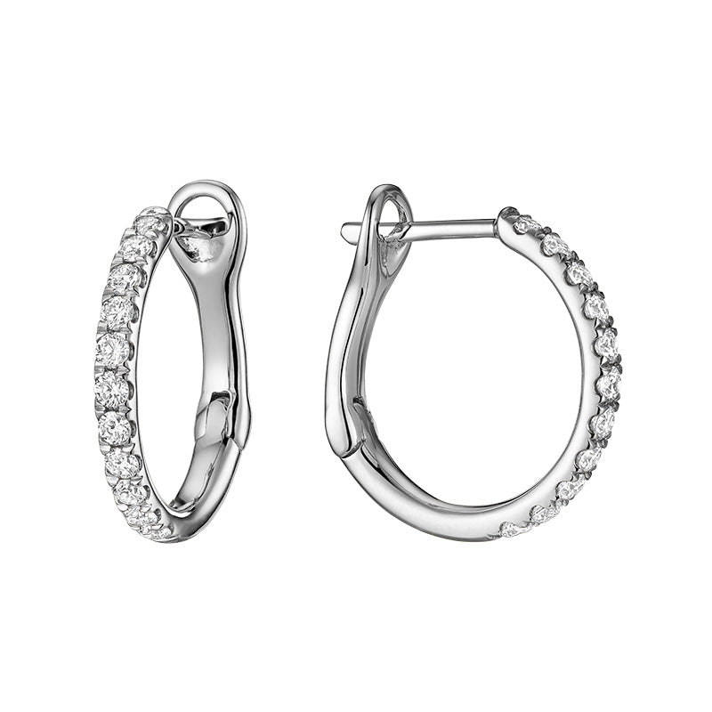 Diamond Hoops Earring - RNB Jewellery