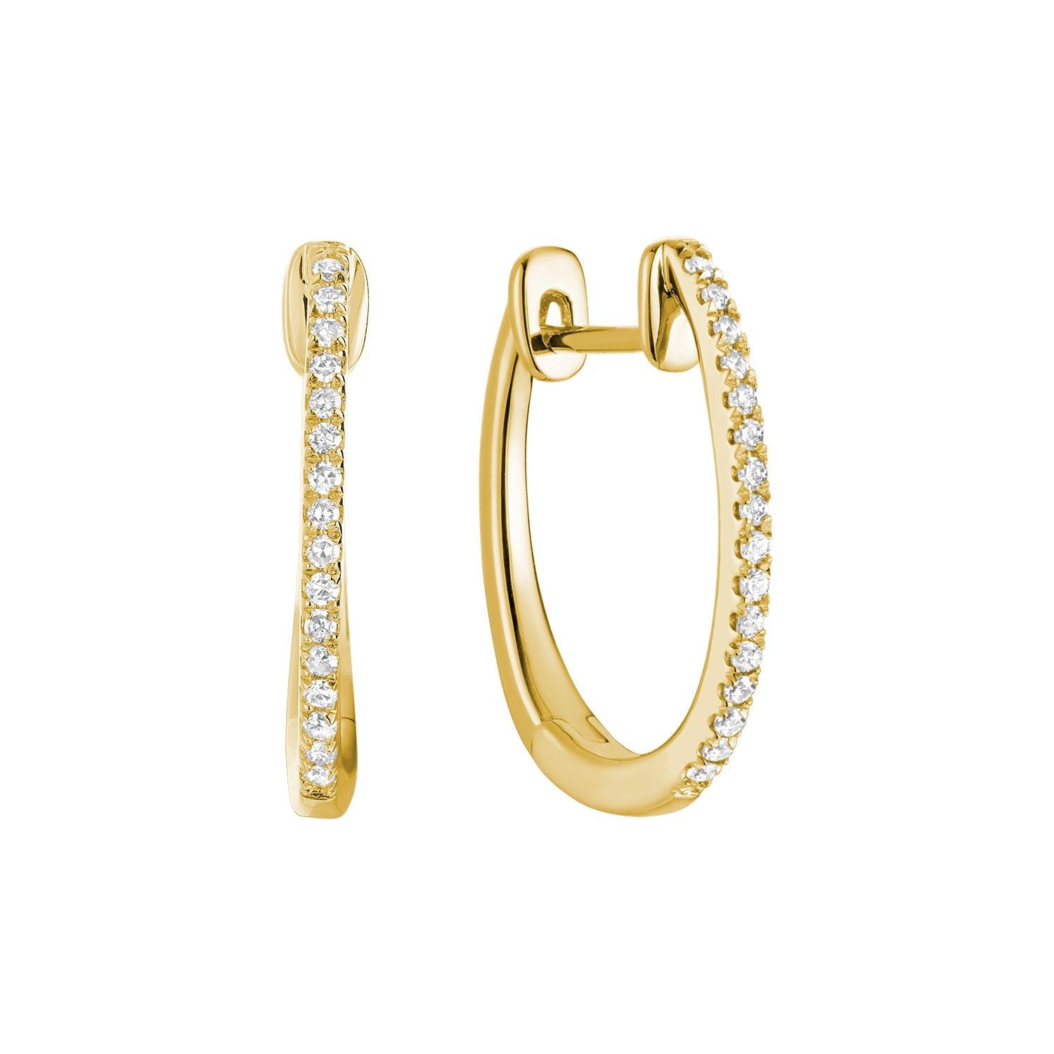 Diamond Huggie Earrings - RNB Jewellery