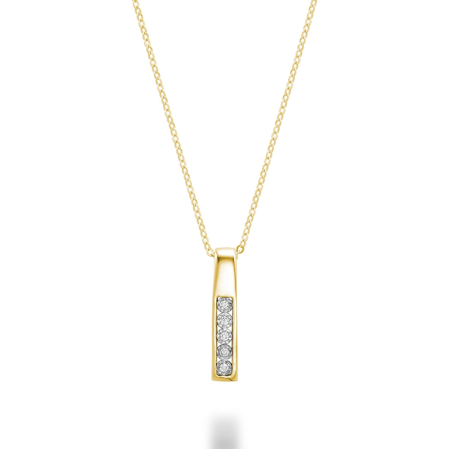 Diamond Illusion Pendant- Collier Diamant Illusion - RNB Jewellery