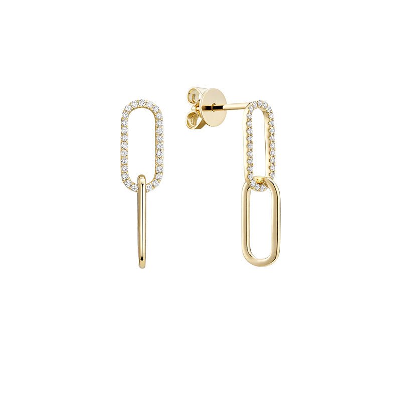 Diamond Paper-Clip earring - RNB Jewellery