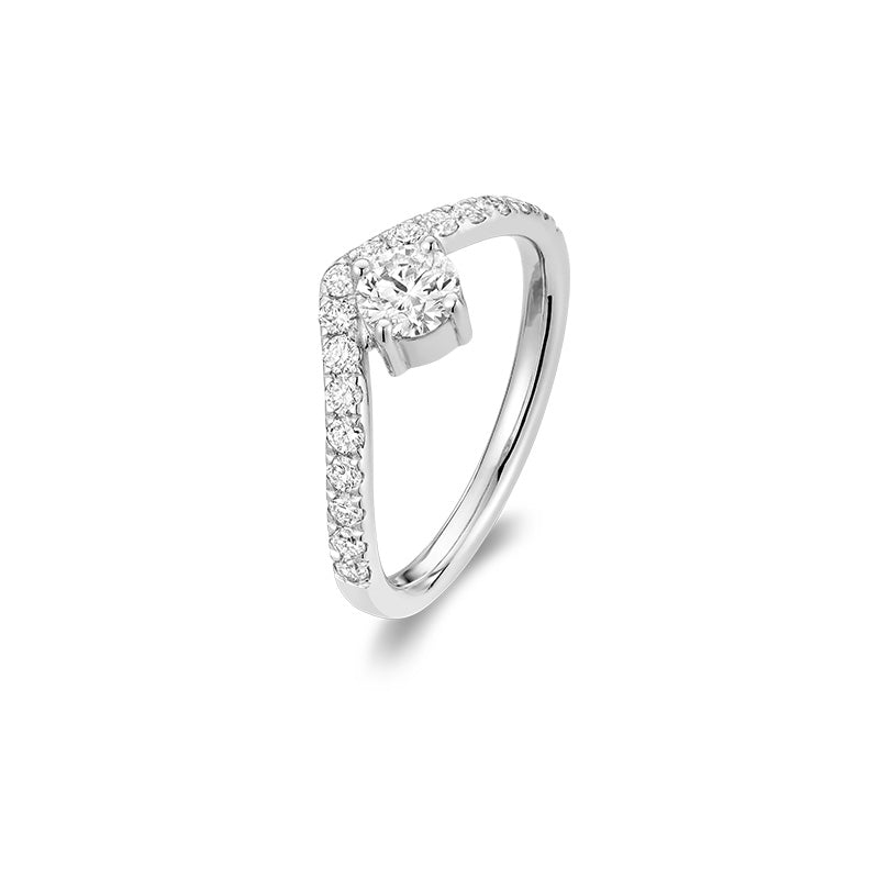 Diamond V Shape Engagement Ring - RNB Jewellery