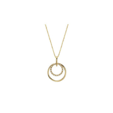 Double Circle Diamond Pendant - RNB Jewellery