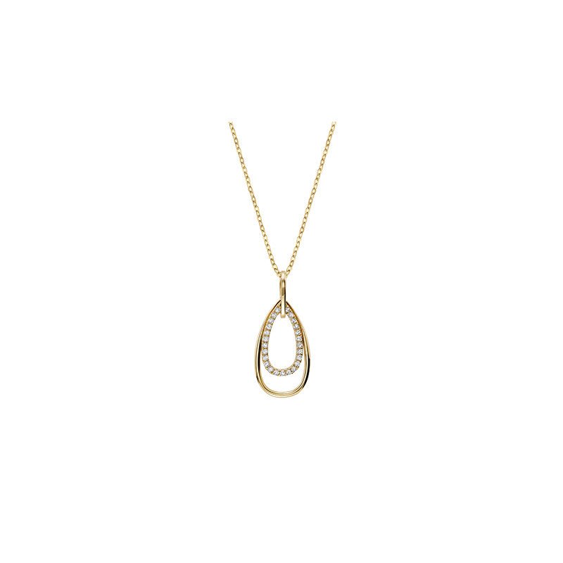 Double Teardrop Diamond Pendant - RNB Jewellery