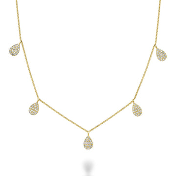 Drop Pave Diamond By The Yard Necklace - RNB Jewellery