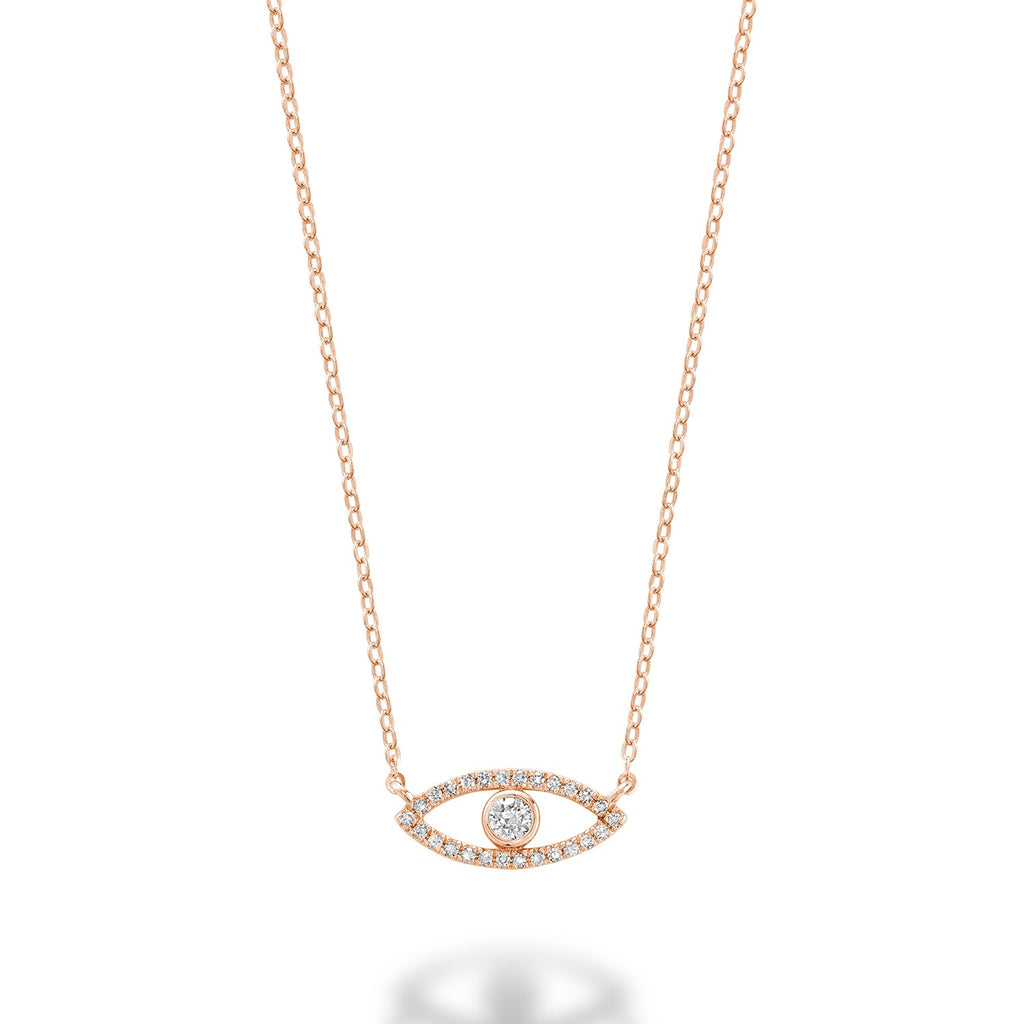 Evil Eye Diamond Necklace - RNB Jewellery