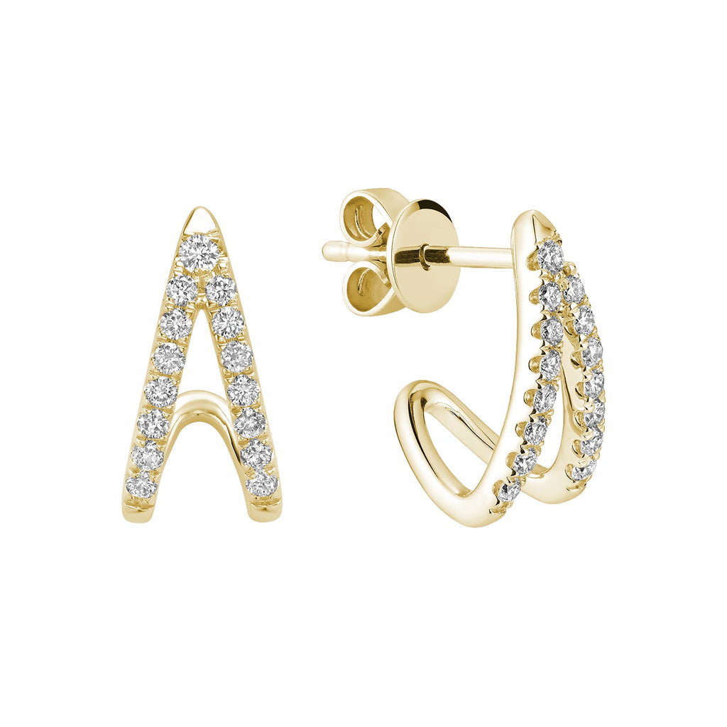 Fashion Diamond Stud Earrings - RNB Jewellery