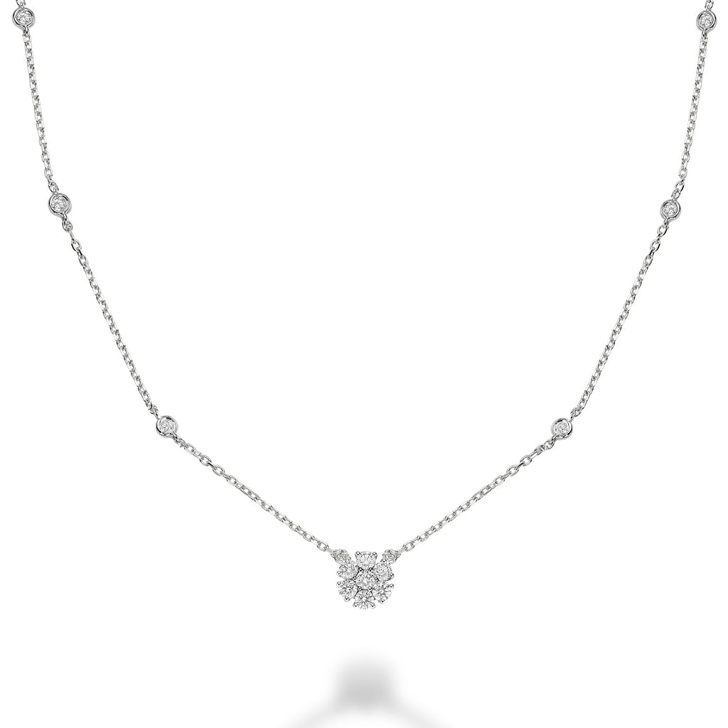 Flower Diamond Necklace - RNB Jewellery
