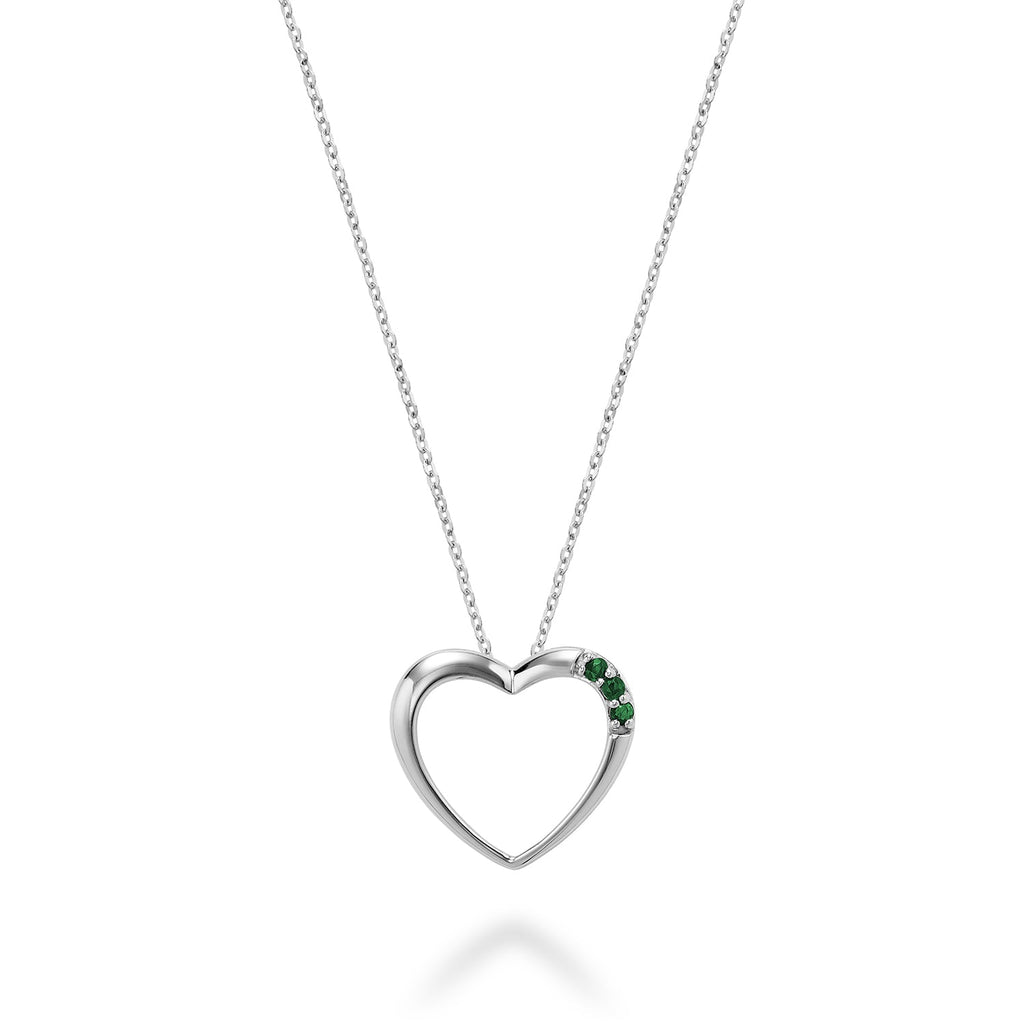 Heart Shape Emerald Pendant - RNB Jewellery