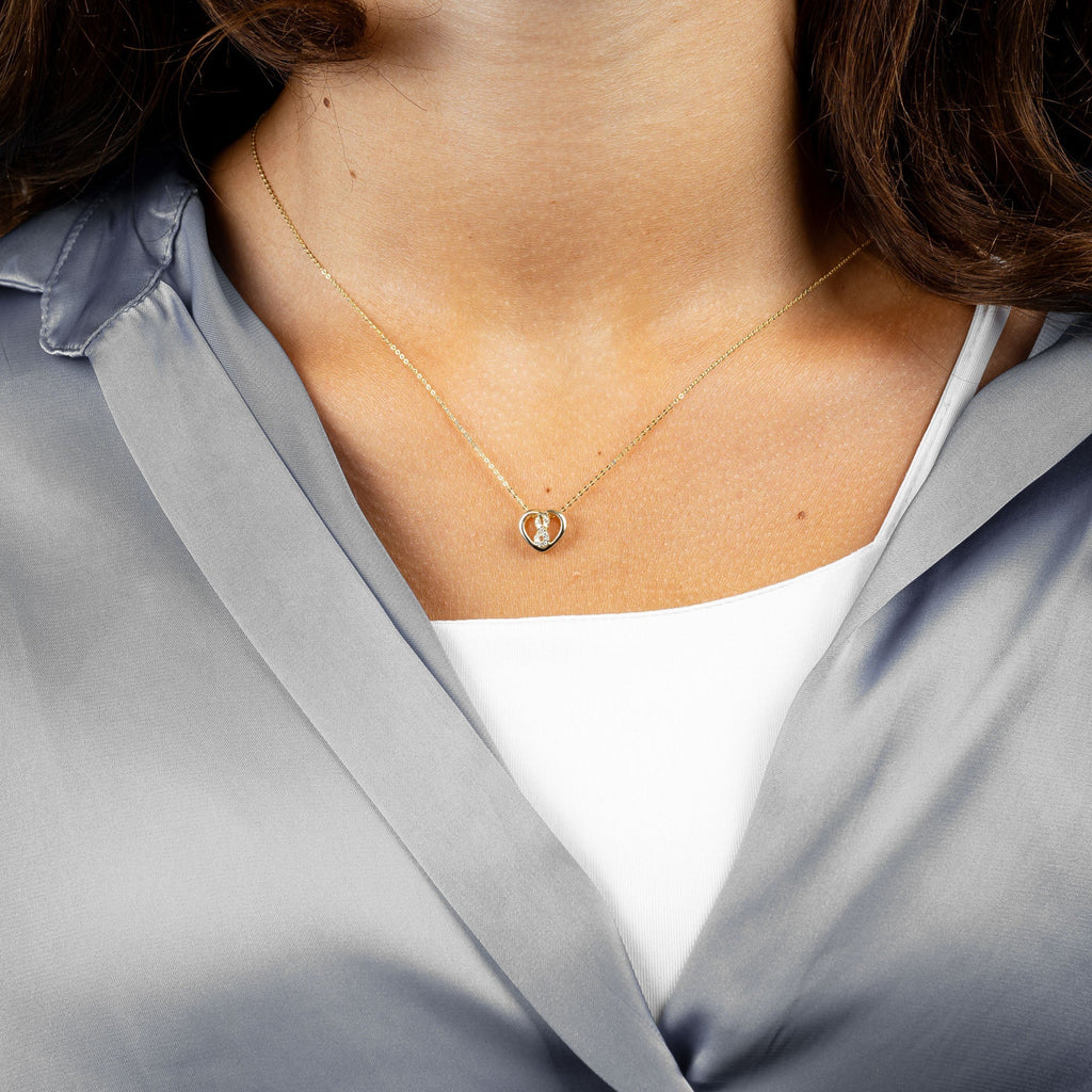 Heart Shape Infinity Diamond Pendant - RNB Jewellery