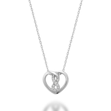 Heart Shape Infinity Diamond Pendant - RNB Jewellery