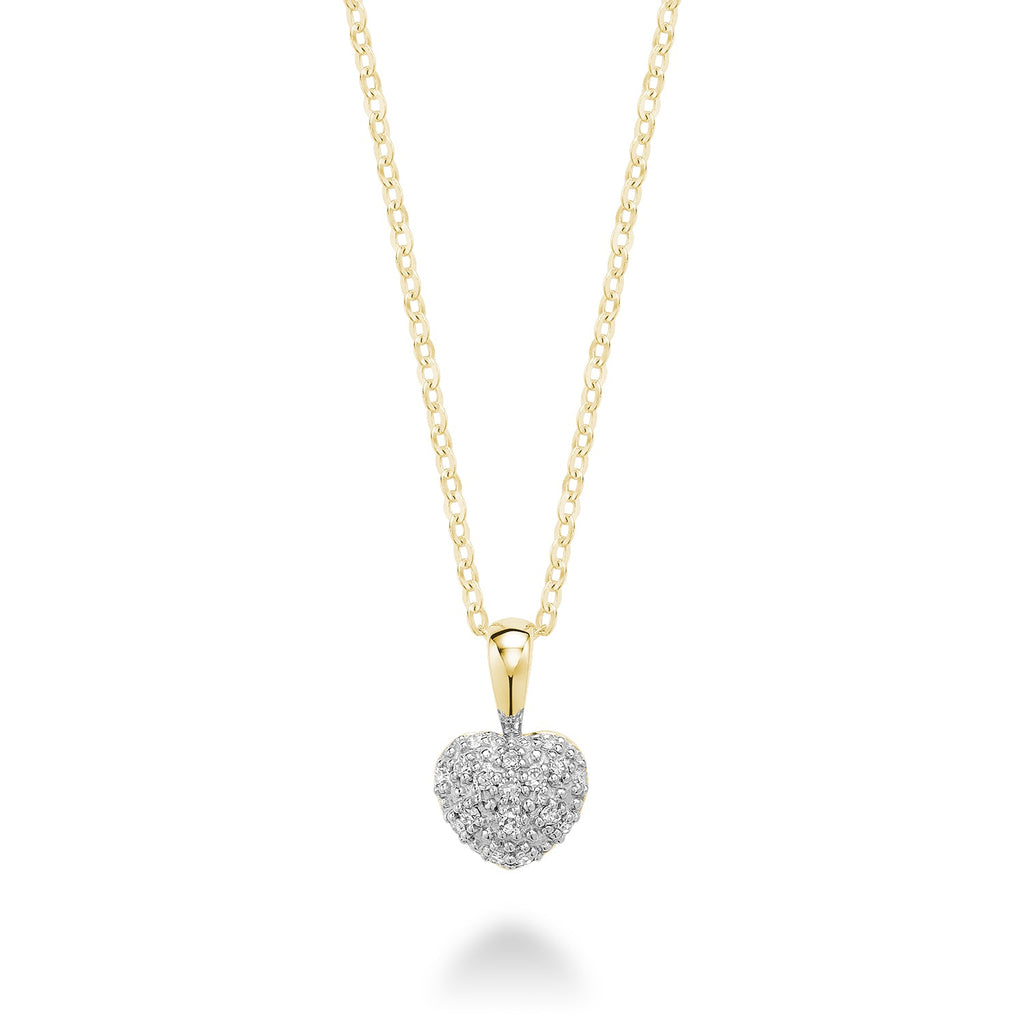 Heart Shape Pave Diamond Pendant - RNB Jewellery