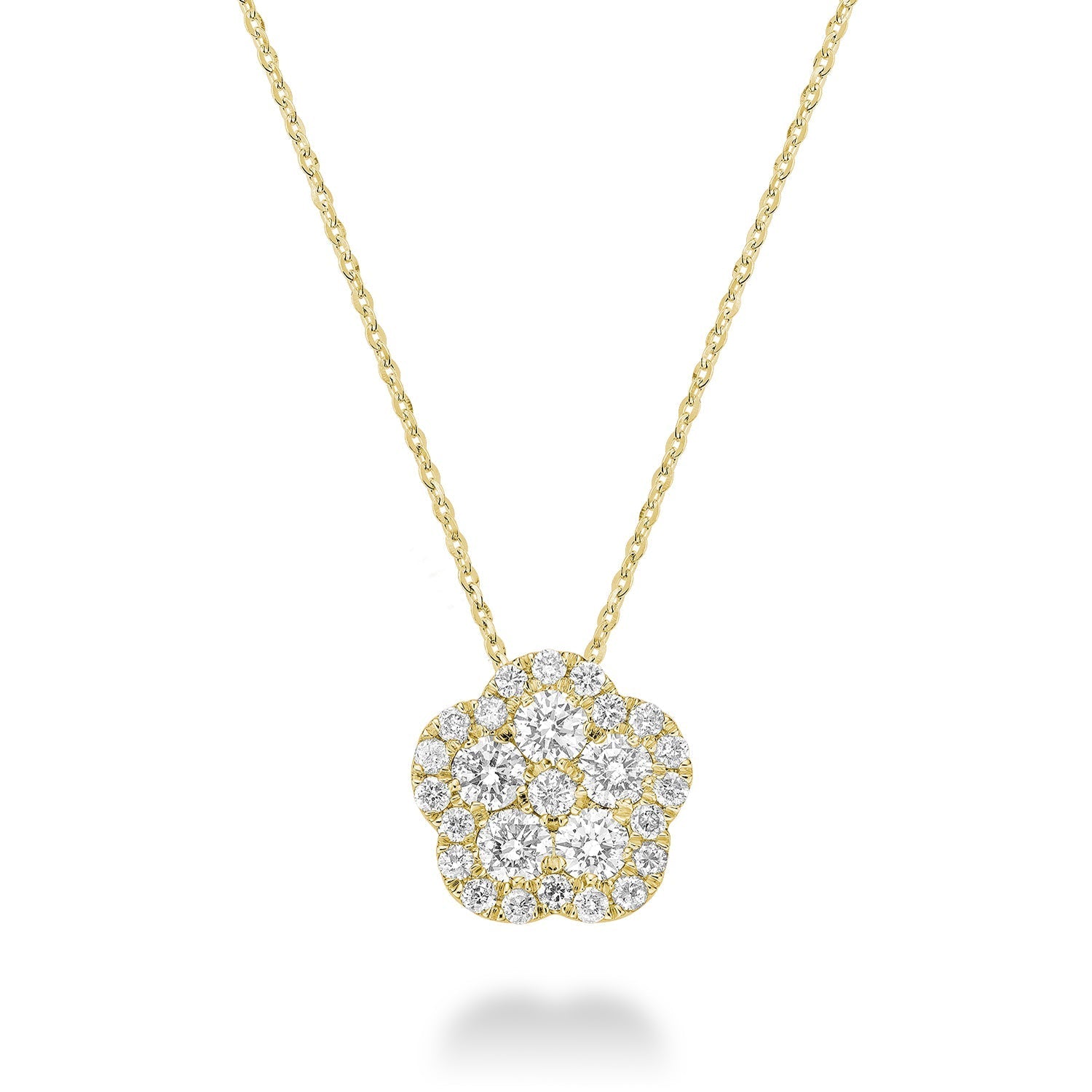 Hollow Flower Diamond Pendant - RNB Jewellery