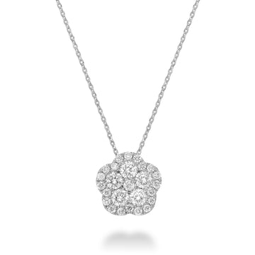 Hollow Flower Diamond Pendant - RNB Jewellery