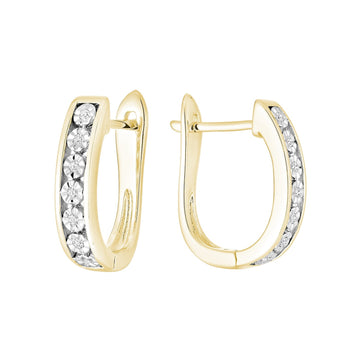 Illusion Diamond Huggie Earrings - RNB Jewellery