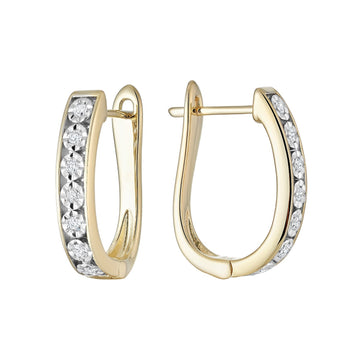 Illusion Diamond Huggie Earrings - RNB Jewellery