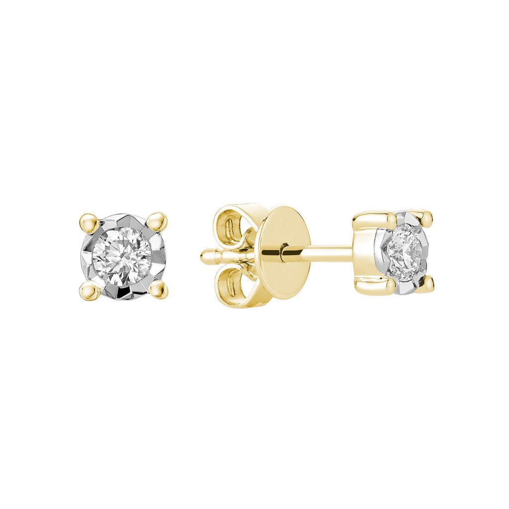 Illusion Diamond Stud Earrings - RNB Jewellery