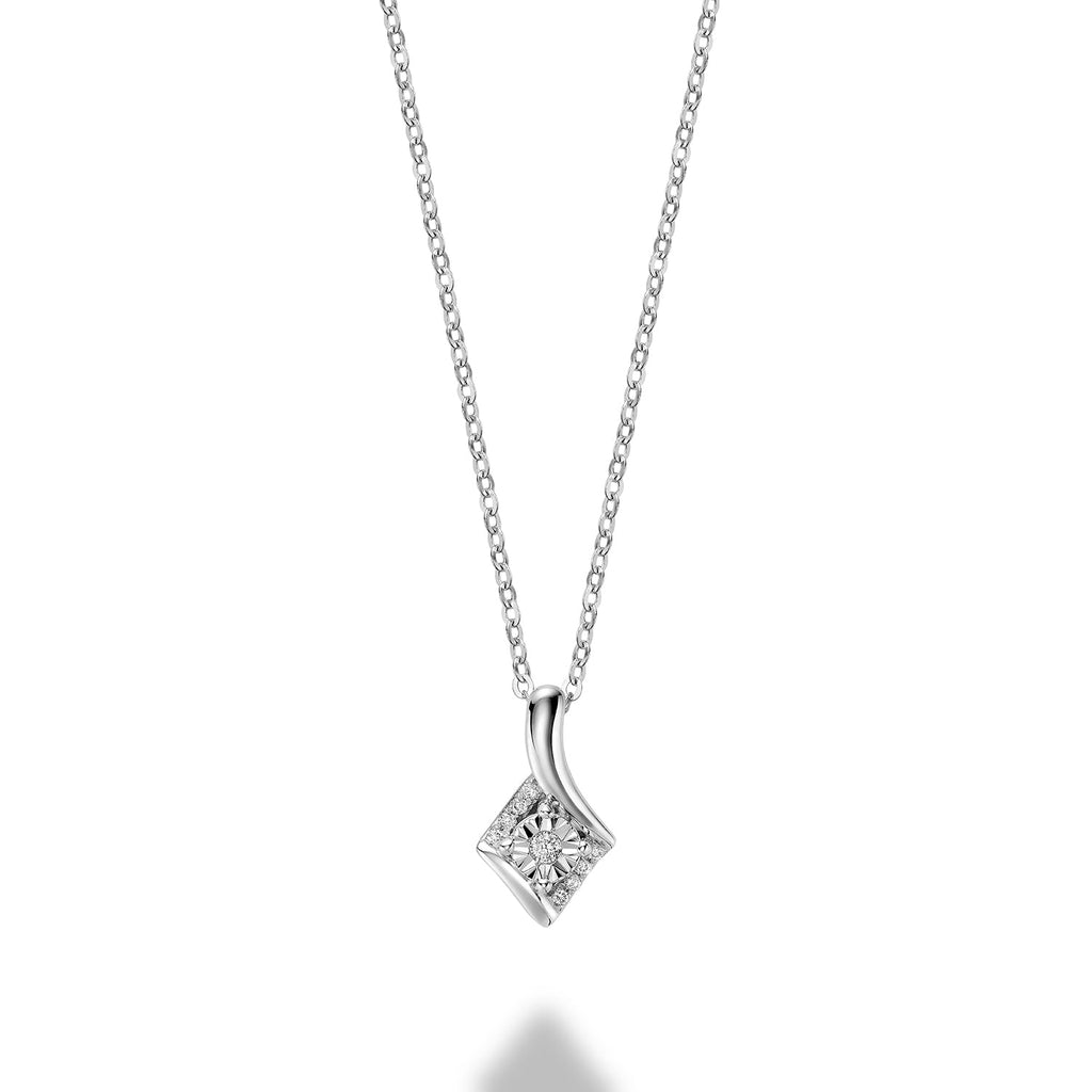 Illusion Setting Diamond Pendant - RNB Jewellery