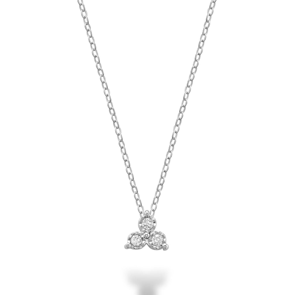 Illusion Three Stone Diamond Pendant - RNB Jewellery