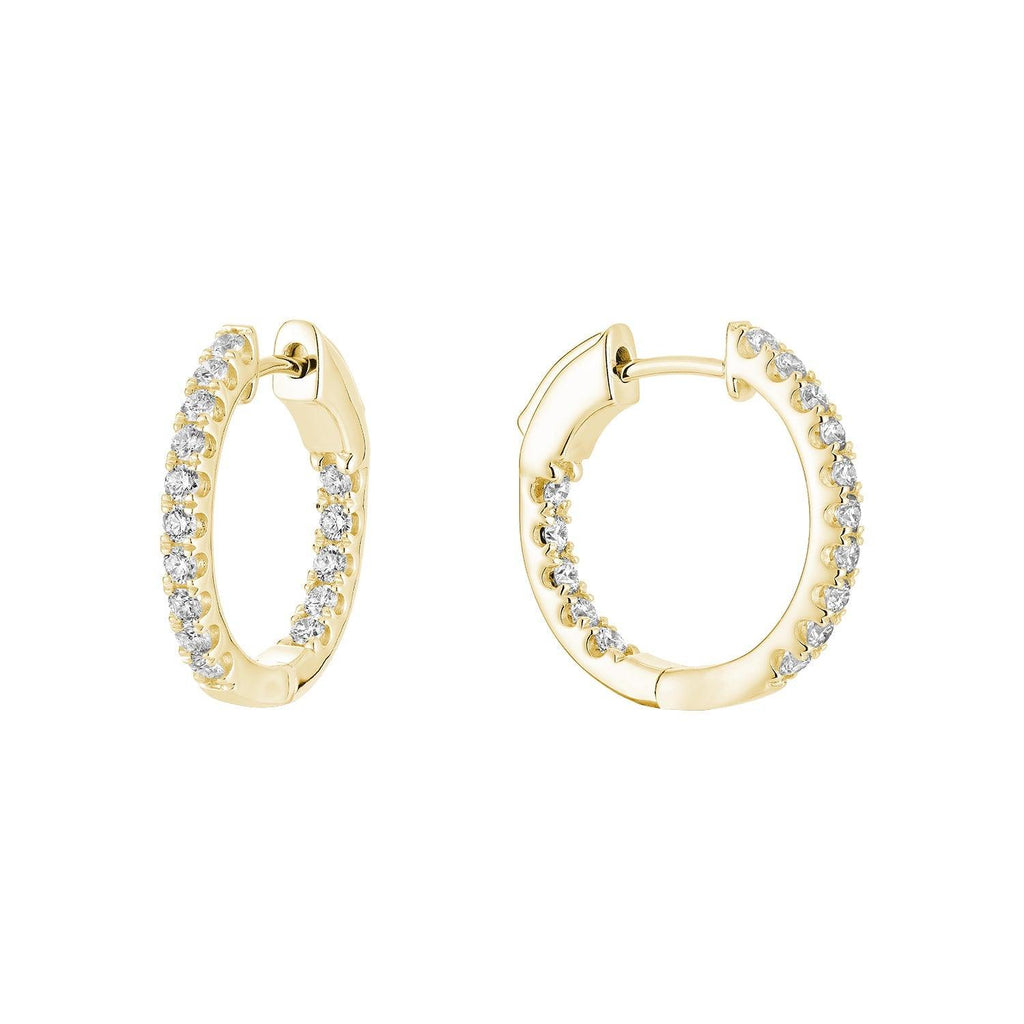 Inside Out Diamond Hoop Earrings - RNB Jewellery