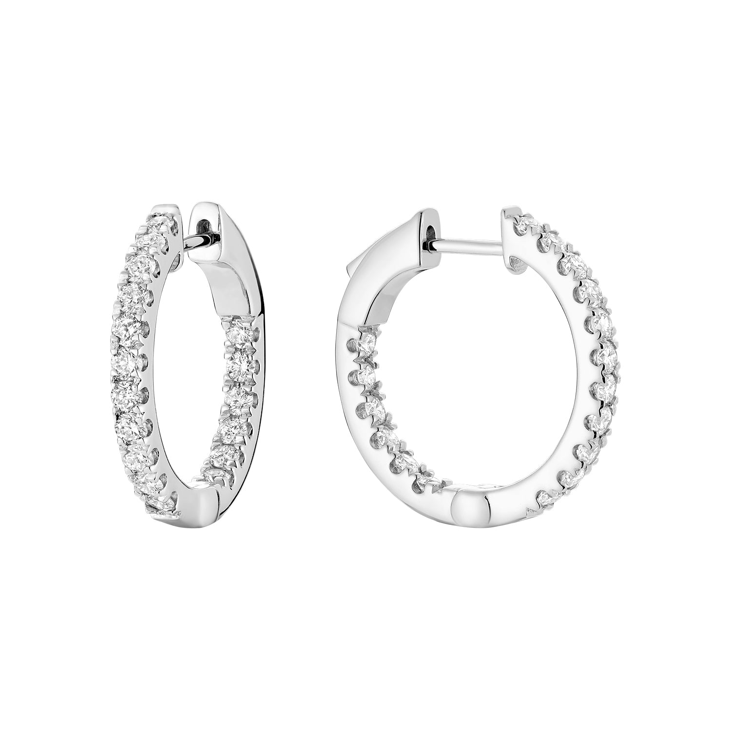 Inside Out Diamond Hoop Earrings - RNB Jewellery