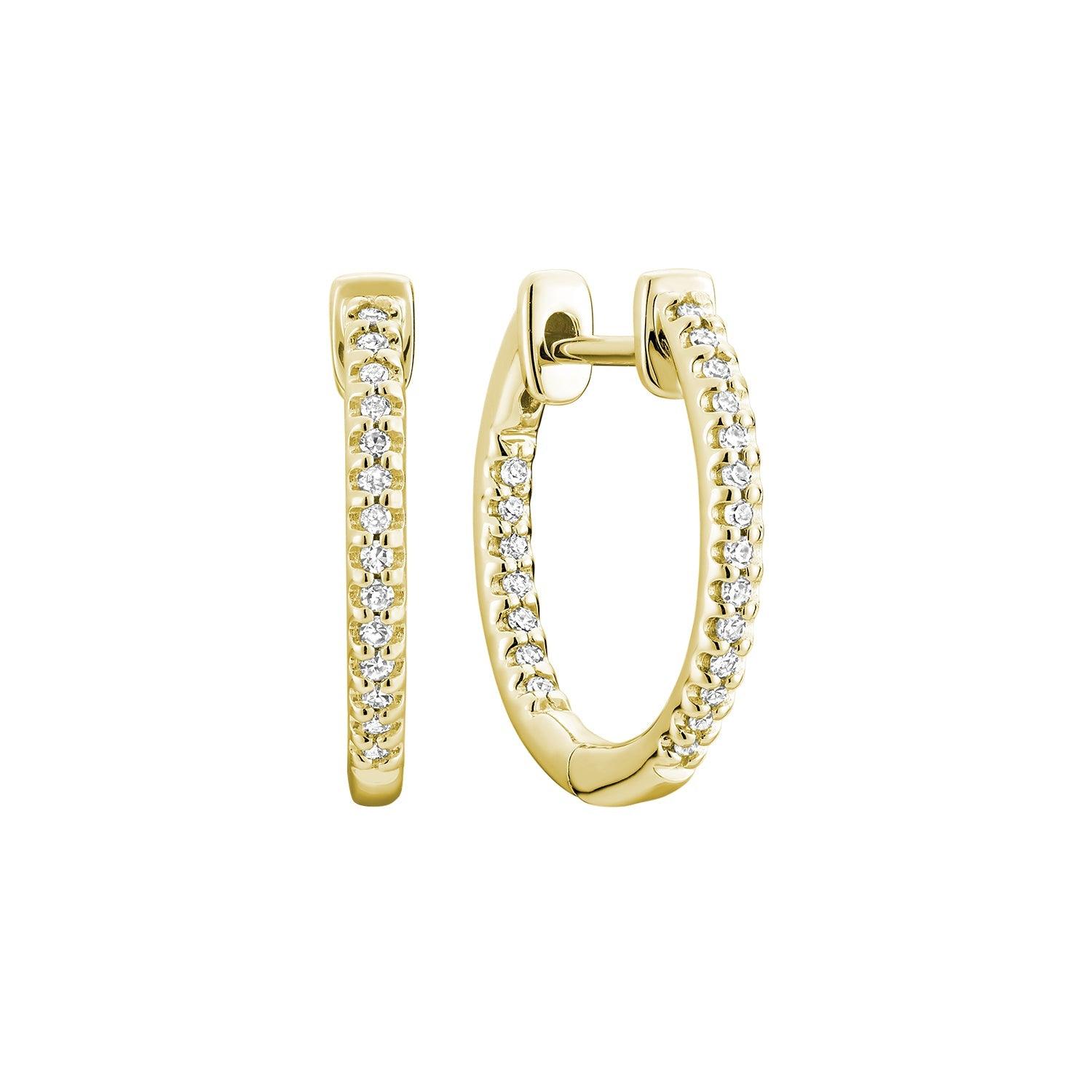 Inside Out Diamond Hoop Earrings - RNB Jewellery