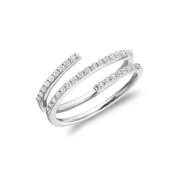 Linear Double Wrap Diamond Ring - RNB Jewellery