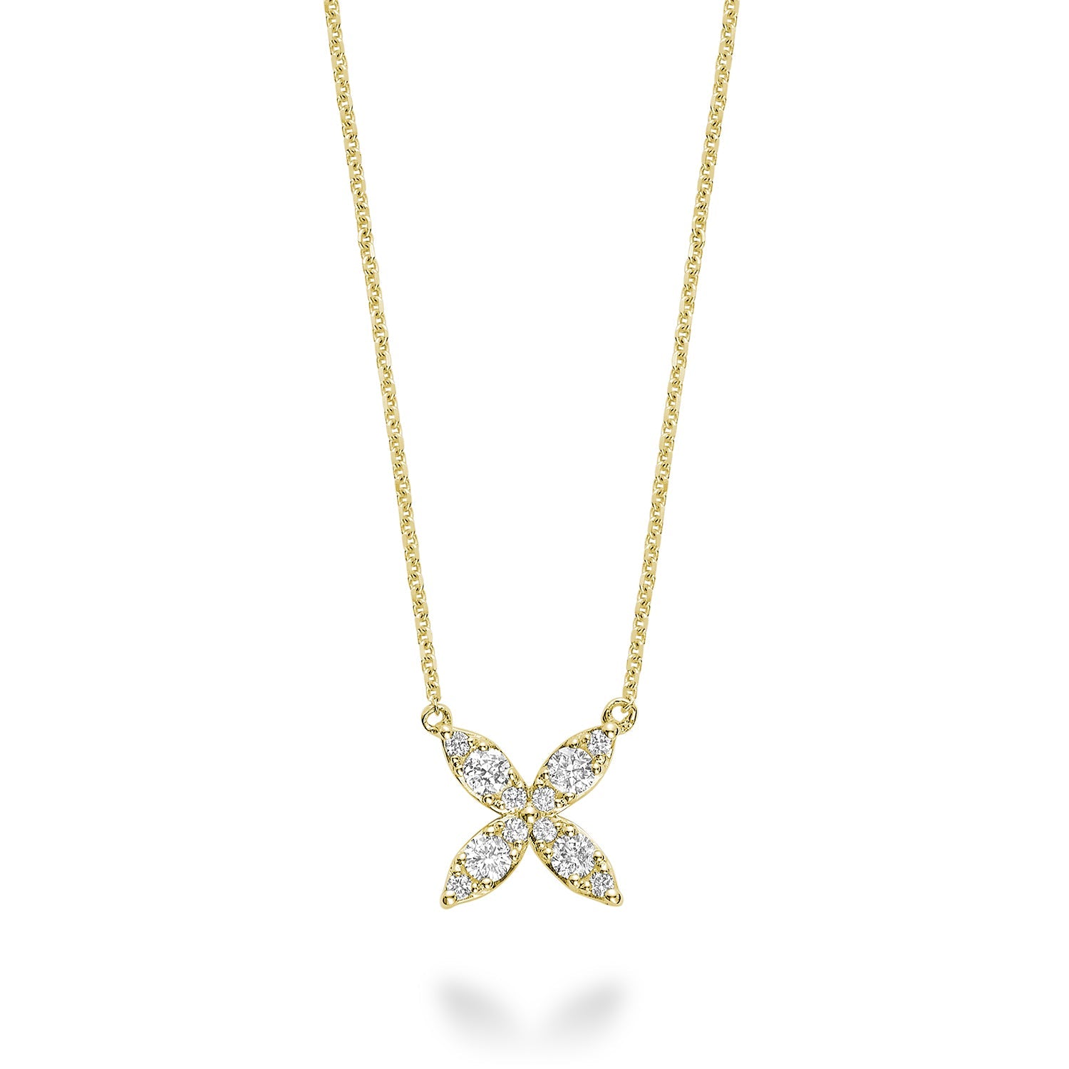 Marquise Flower Diamond Necklace - RNB Jewellery