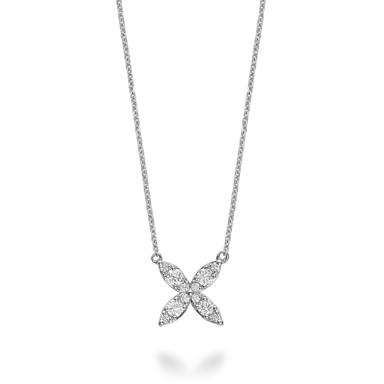 Marquise Flower Diamond Necklace - RNB Jewellery