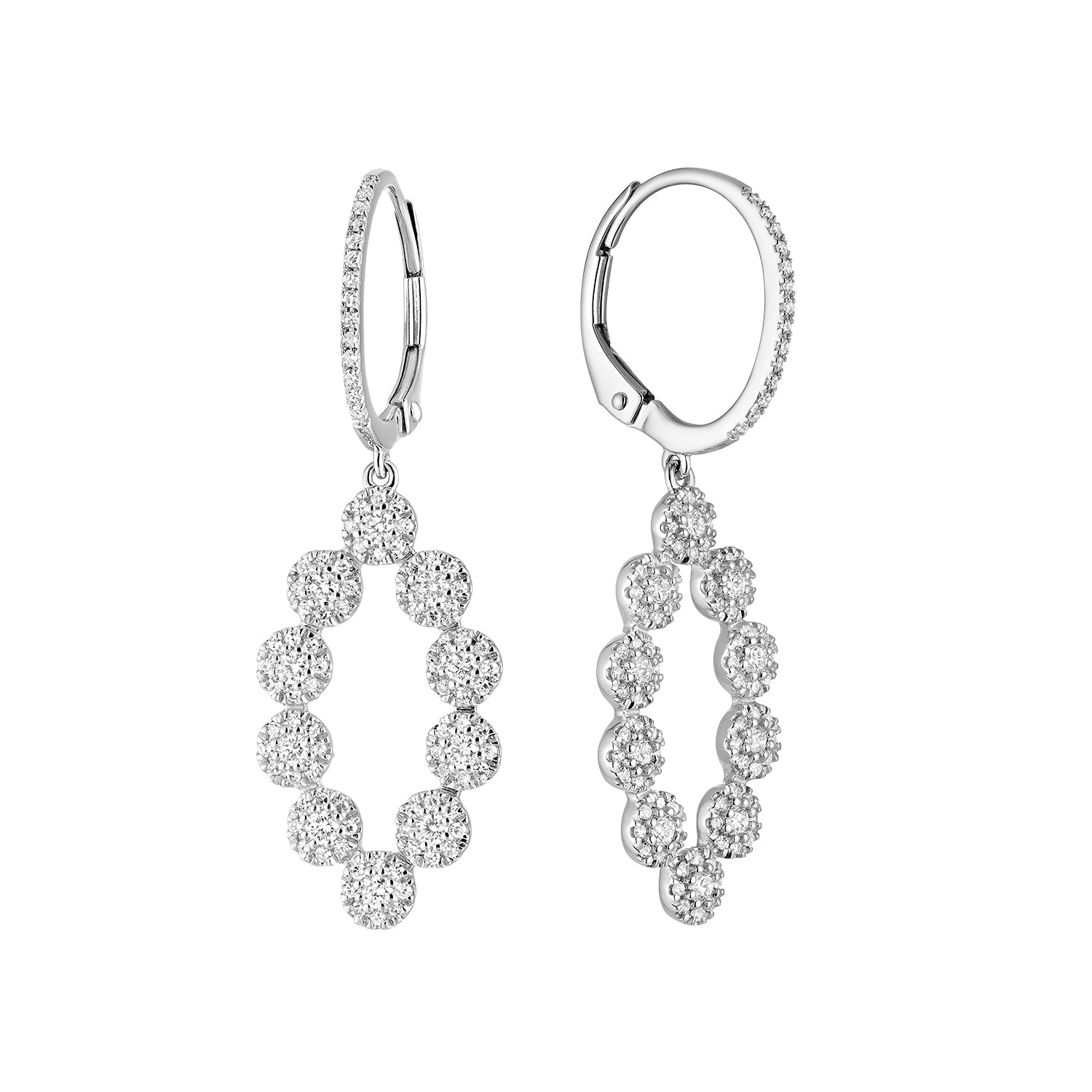 Martini Cup Fashion Diamond Dangle Earrings - RNB Jewellery