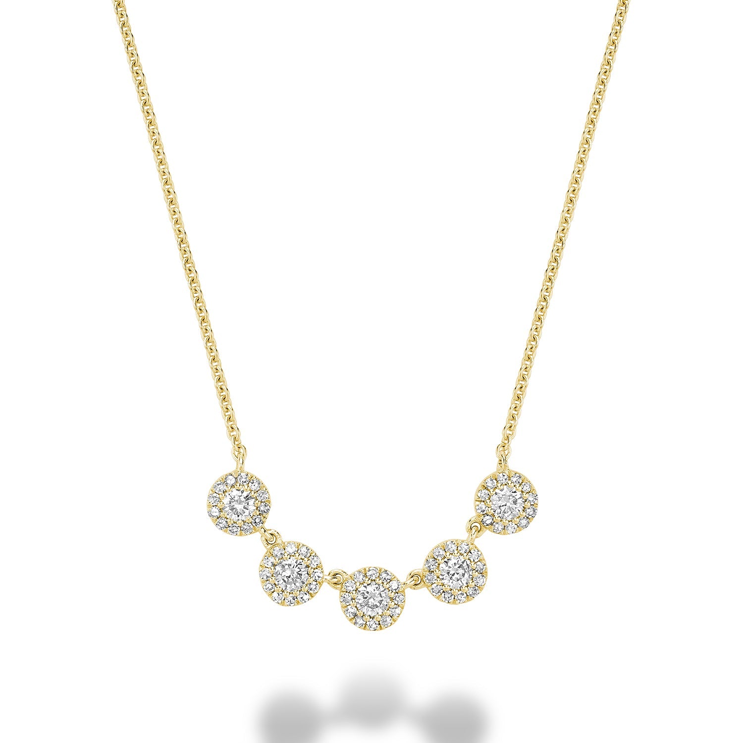 Martini Cup Halo Diamond Necklace - RNB Jewellery