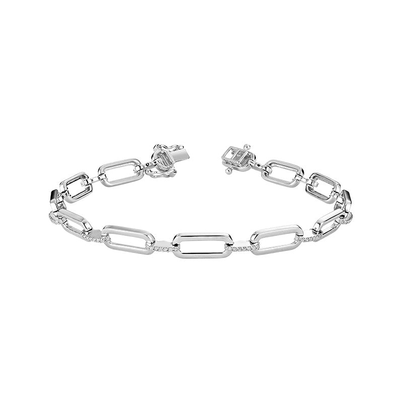 Paper-Clip Diamond Bracelet - RNB Jewellery