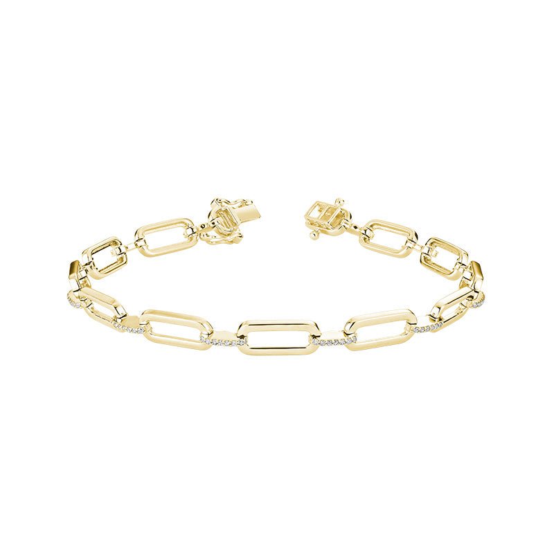 Paper-Clip Diamond Bracelet - RNB Jewellery