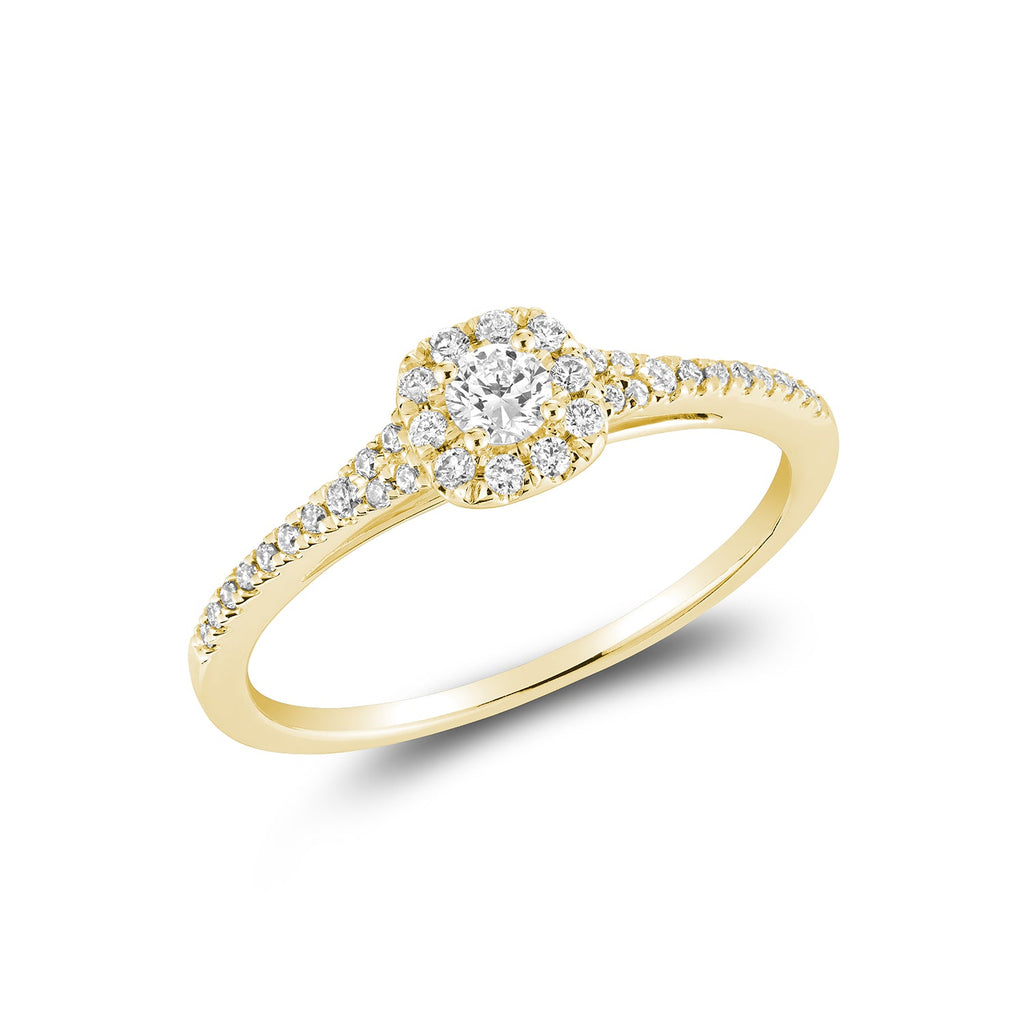 Pave Cushion Halo Diamond Ring - RNB Jewellery
