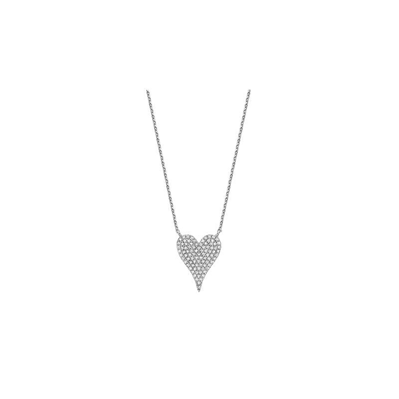 Pave Heart Diamond Necklace - RNB Jewellery