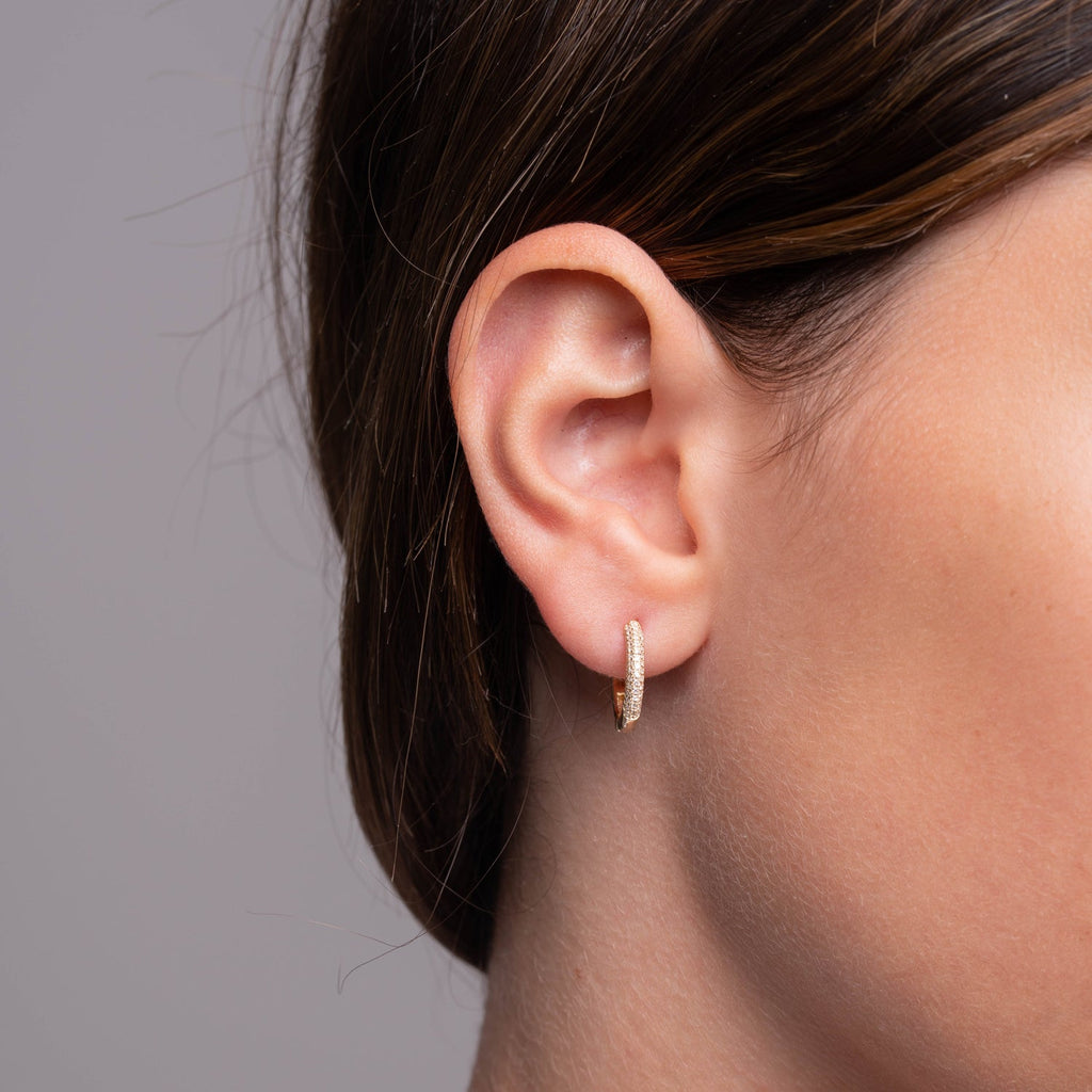 Pave Huggies Diamond Earring - RNB Jewellery