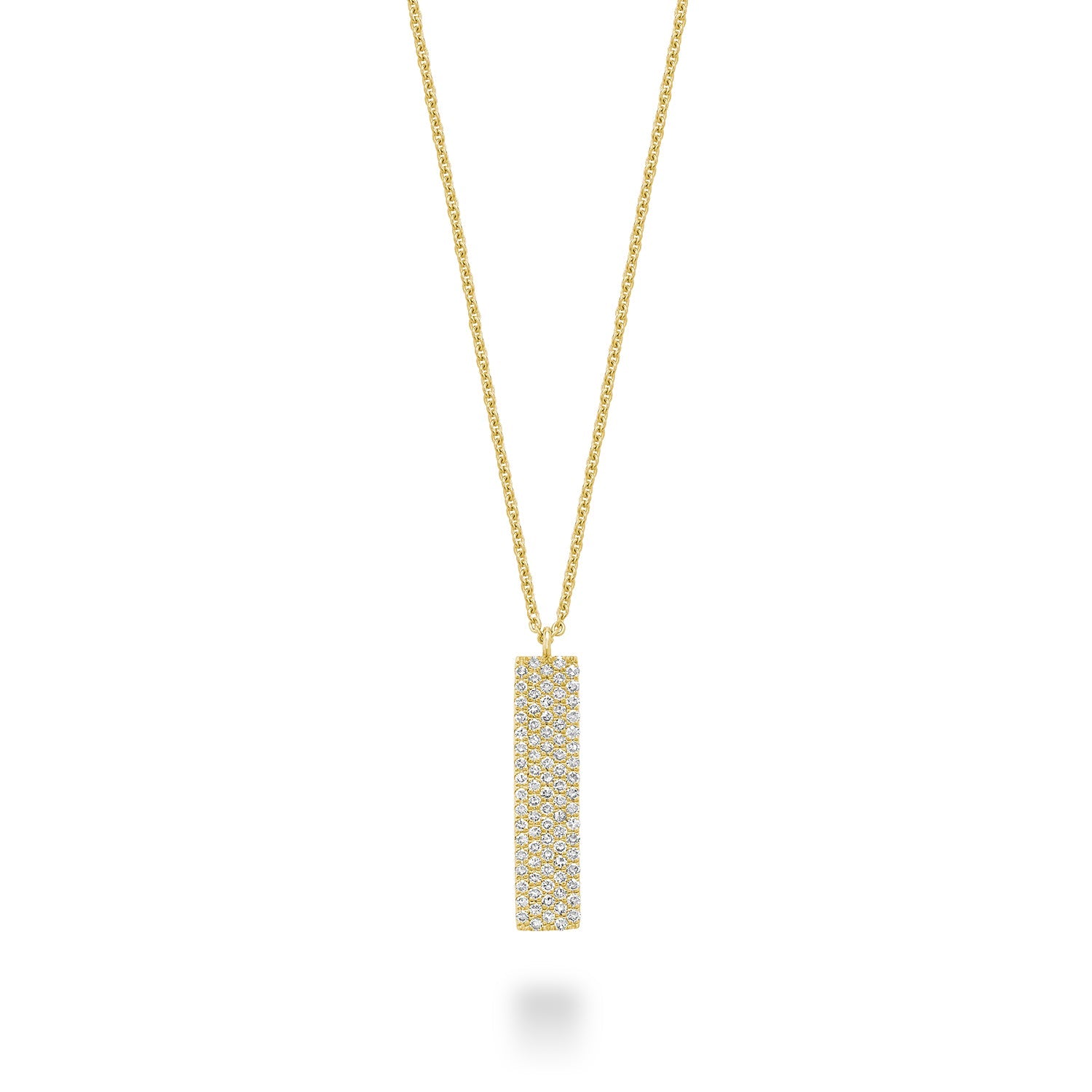 Pave Plate Diamond Necklace - RNB Jewellery