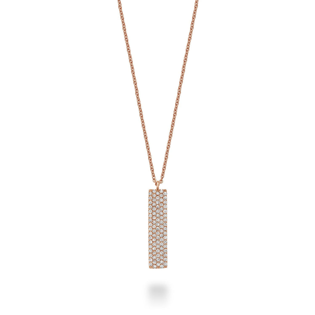 Pave Plate Diamond Necklace - RNB Jewellery