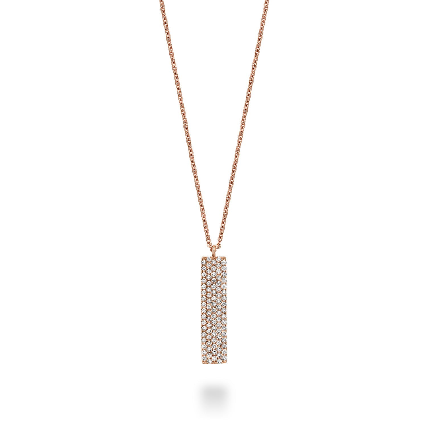 Pave Plate Diamond Necklace - RNB Jewellery