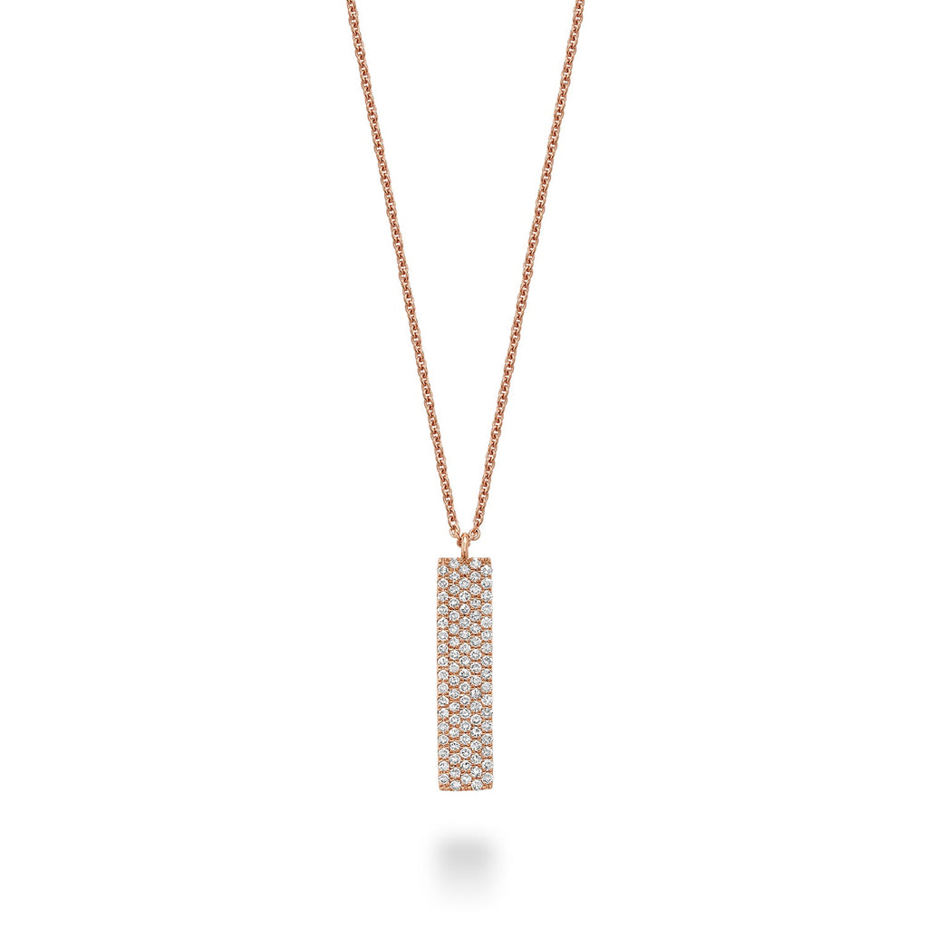 Pave Plate Diamond Necklace - RNB Jewellery