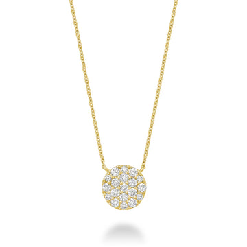 Pave Round Diamond Necklace - RNB Jewellery