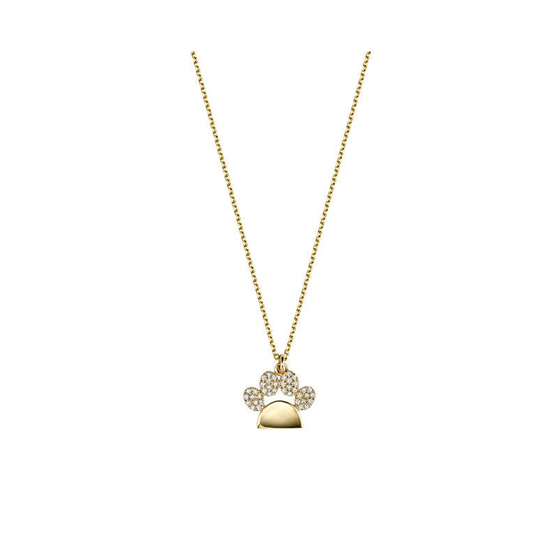 Paw Print Diamond Necklace - RNB Jewellery