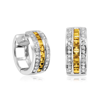 Precious & Diamond Huggie Earrings - RNB Jewellery