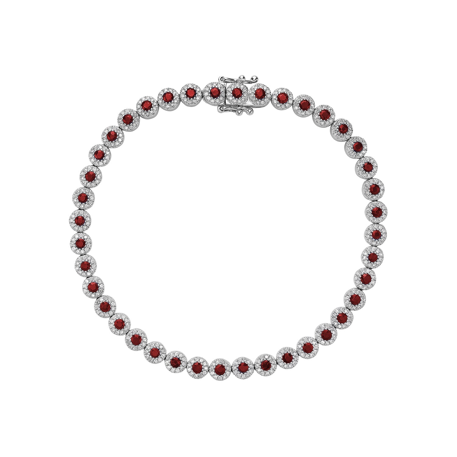 Precious Stone & Diamond Martini Setting Bracelet - RNB Jewellery