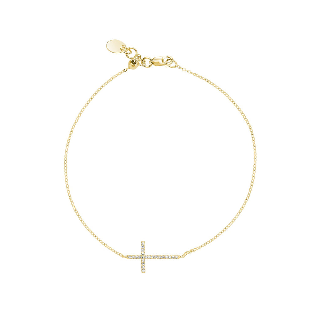 Religious Cross Diamond Bracelet - RNB Jewellery
