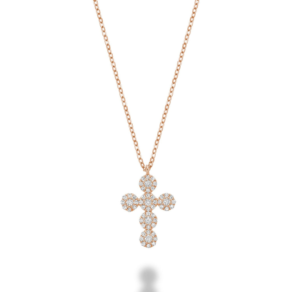 Religious Cross Halo Diamond Pendant - RNB Jewellery